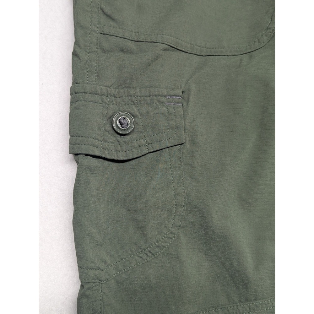 L.L.Bean Vista Camp Cargo Pants M Military Green Stretch Travel Hiking Pull On - Picture 4 of 13